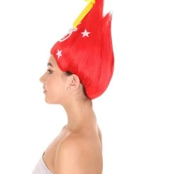 HPO Red Christmas Tree Unisex Wig | Merry Christmas Celebration Wig | Premium Breathable Capless Cap 11 HPO Red Christmas Tree Unisex Wig | Merry Christmas Celebration Wig | Premium Breathable Capless Cap