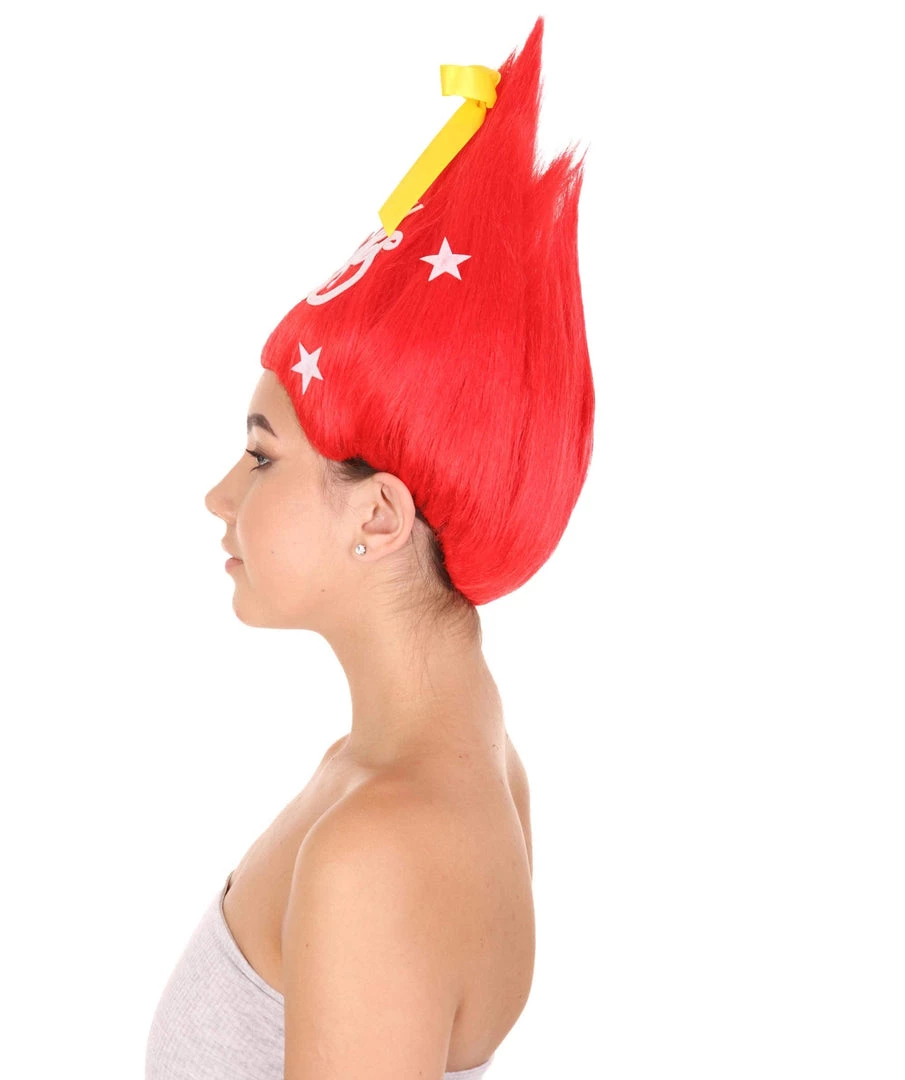 HPO Red Christmas Tree Unisex Wig | Merry Christmas Celebration Wig | Premium Breathable Capless Cap 3 HPO Red Christmas Tree Unisex Wig | Merry Christmas Celebration Wig | Premium Breathable Capless Cap