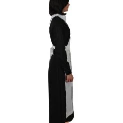 HPO Adult Women’s 55” Long Black And White Anime Movie Maid Costume