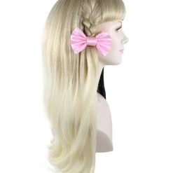 HPO Adult Womens Wig W/ Light Pink Bows | Black & Blonde Celebrity Wig | Premium Breathable Capless Cap Men's 13 HPO Adult Womens Wig W/ Light Pink Bows | Black & Blonde Celebrity Wig | Premium Breathable Capless Cap Men's