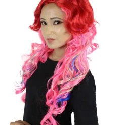 HPO Men's Red-Pink Womens Wig | Character Cosplay Halloween Wig | Premium Breathable Capless Cap 12 HPO Men's Red-Pink Womens Wig | Character Cosplay Halloween Wig | Premium Breathable Capless Cap