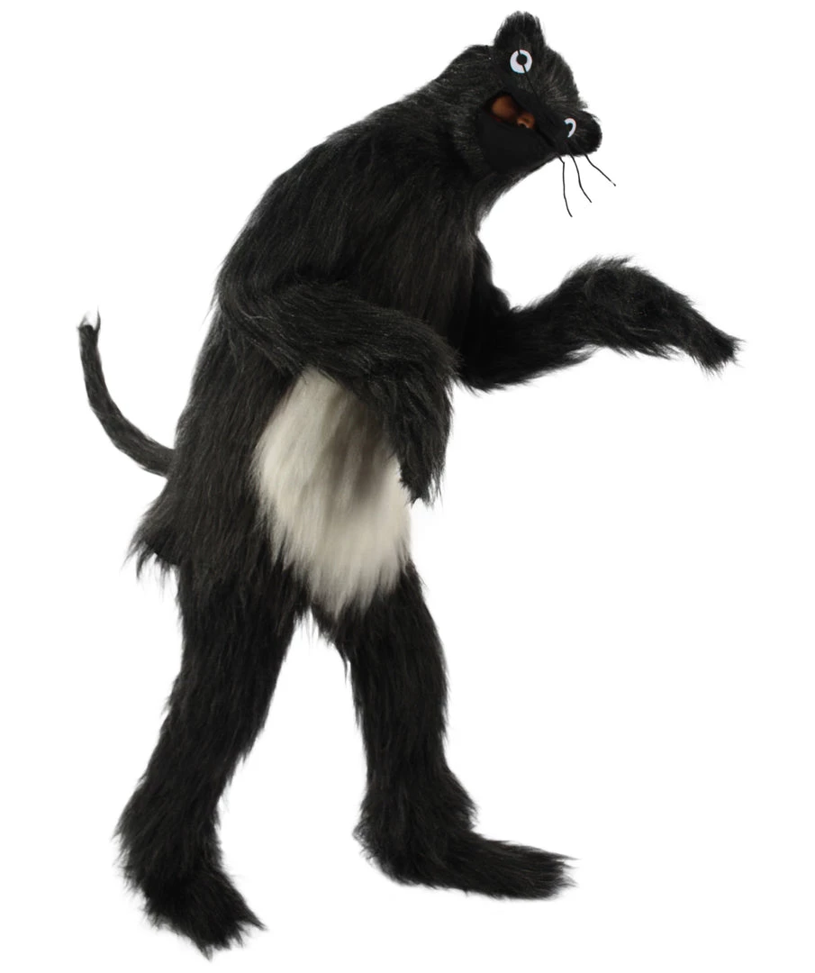 HPO White And Black Mouse Costume With Mask And Tail - Long Breathable Synthetic Fibers Bundle 7 HPO White And Black Mouse Costume With Mask And Tail - Long Breathable Synthetic Fibers Bundle