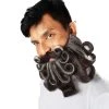 HPO Adult Men's Giant Grey & Brown Twisted Wizard Champion Mustache And Beard