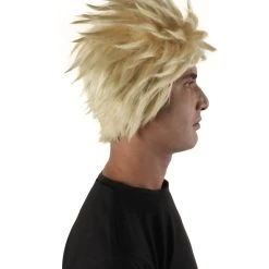 HPO Adult Men's Japanese Superhero Manga Blonde Spiky Wig 14 HPO Adult Men's Japanese Superhero Manga Blonde Spiky Wig