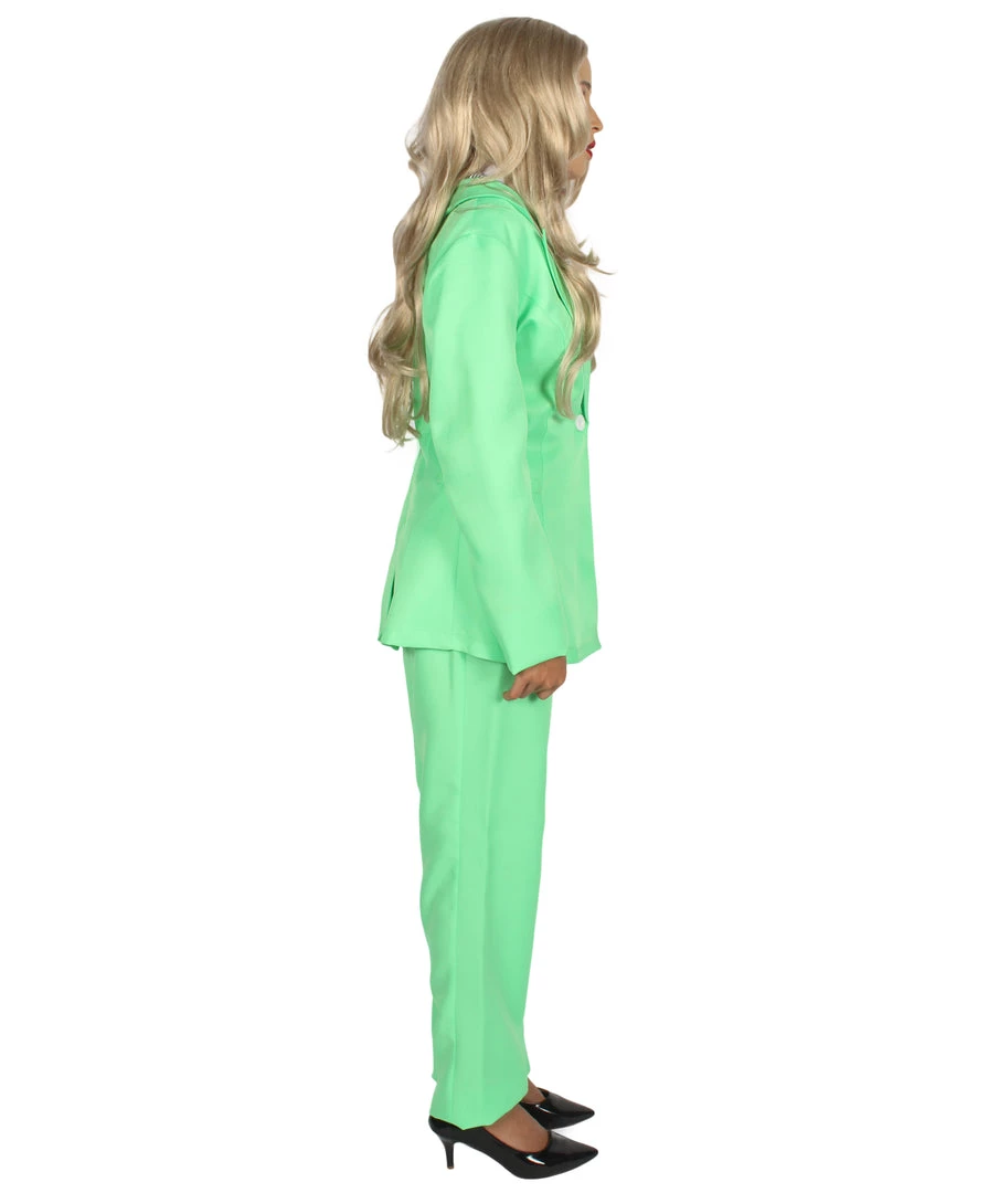 HPO Adult Women's EXCLUSIVE! Deluxe Singer Party Suit Costume | Lt. Green Cosplay Costume 6 HPO Adult Women's EXCLUSIVE! Deluxe Singer Party Suit Costume | Lt. Green Cosplay Costume