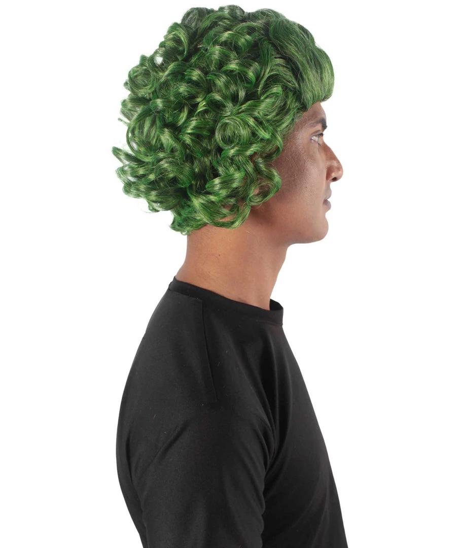 HPO Men's Green Mens Wig | Movie Cosplay Halloween Wig | Premium Breathable Capless Cap 5 HPO Men's Green Mens Wig | Movie Cosplay Halloween Wig | Premium Breathable Capless Cap