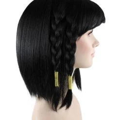 HPO Game Captain Womens Wig | Short Black Cosplay Wig | Premium Breathable Capless Cap 13 HPO Game Captain Womens Wig | Short Black Cosplay Wig | Premium Breathable Capless Cap