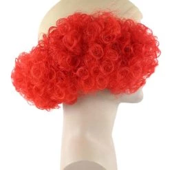 HPO Men's Bald Curly Red Mens Clown Wig | Red Wig With Cap 12 HPO Men's Bald Curly Red Mens Clown Wig | Red Wig With Cap
