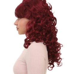 HPO Silver Screen Sensation Womens Red Adult Wig | Movie Character Cosplay Halloween Wig | Premium Breathable Capless Cap 11 HPO Silver Screen Sensation Womens Red Adult Wig | Movie Character Cosplay Halloween Wig | Premium Breathable Capless Cap