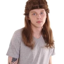 HPO 80's Mullet Wig | Honey Blonde Retro Wig | Premium Breathable Capless Cap