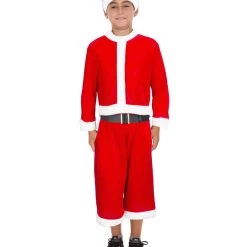 HPO Kids Child's Santa Holiday Costume | Red Cosplay Costume