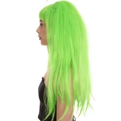 HPO Womens Clown Girl Green Wig With Headpiece | Character Cosplay Halloween Wig | Premium Breathable Capless Cap Women's 11 HPO Womens Clown Girl Green Wig With Headpiece | Character Cosplay Halloween Wig | Premium Breathable Capless Cap Women's