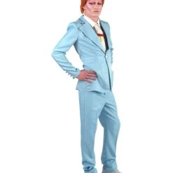 HPO 70's Rock Star | Powder Blue Suit With Dickie And Tie | Premium Halloween Costume | Multiple Color Options Men's 103 HPO 70's Rock Star | Powder Blue Suit With Dickie And Tie | Premium Halloween Costume | Multiple Color Options Men's