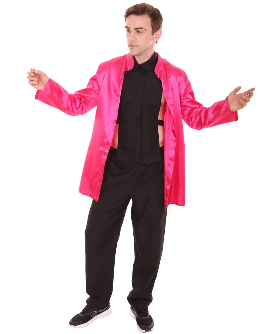 HPO Adult Men's Chinese Traditional Martial Arts Kung Fu Costume | Fuchsia Cosplay Costume 1 HPO Adult Men's Chinese Traditional Martial Arts Kung Fu Costume | Fuchsia Cosplay Costume