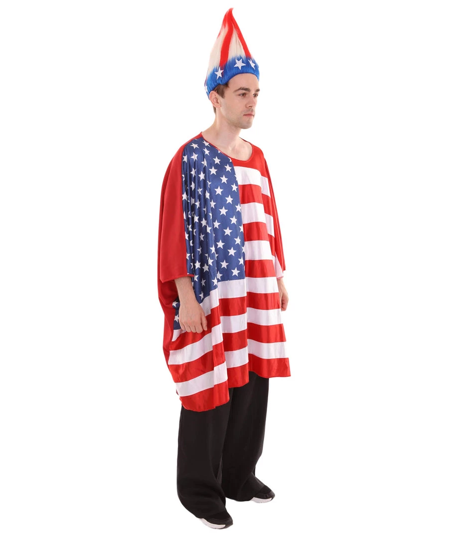 FLAGWIGS Adult Men's USA Flag Tunic Sports Costume | Patriotic Multi Color Cosplay Costume 5 FLAGWIGS Adult Men's USA Flag Tunic Sports Costume | Patriotic Multi Color Cosplay Costume