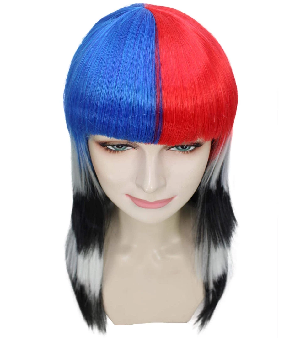 FLAGWIGS Women's South Korea Flag Sport Party Long Bob Wig | Premium Breathable Capless Cap 7 FLAGWIGS Women's South Korea Flag Sport Party Long Bob Wig | Premium Breathable Capless Cap