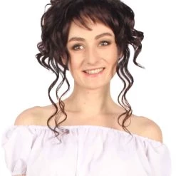 BC Swept Up Step SIster | Women's Brown Color Curly Shoulder Length Trendy Swept Up Step SIster Wig