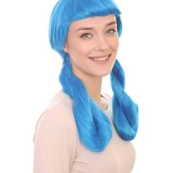 HPO Womens Candy Girl Wig | Sky Blue Cartoon Film Series Wig | Premium Breathable Capless Cap Women's 40 HPO Womens Candy Girl Wig | Sky Blue Cartoon Film Series Wig | Premium Breathable Capless Cap Women's