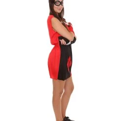 HPO Adult Women's Hearts Poker Dress Costume | Black And Red Cosplay Costume