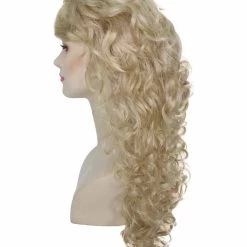 BC Adult Women's Blonde Color Curly Medium Length Trendy Wig 11 BC Adult Women's Blonde Color Curly Medium Length Trendy Wig