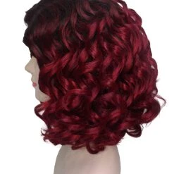 BC Sexy Curls | Women's Red Color Curly Shoulder Length Trendy Sexy Curls Wig