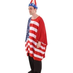 FLAGWIGS Adult Men's USA Flag Tunic Sports Costume | Patriotic Multi Color Cosplay Costume 10 FLAGWIGS Adult Men's USA Flag Tunic Sports Costume | Patriotic Multi Color Cosplay Costume