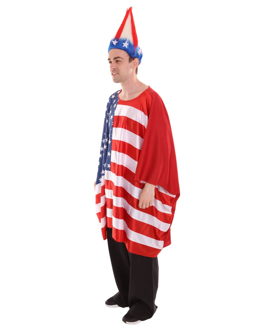 FLAGWIGS Adult Men's USA Flag Tunic Sports Costume | Patriotic Multi Color Cosplay Costume 3 FLAGWIGS Adult Men's USA Flag Tunic Sports Costume | Patriotic Multi Color Cosplay Costume