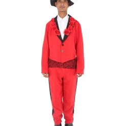 HPO Adult Men's Day Of The Dead Senor Horror Costume | Red Halloween Costume