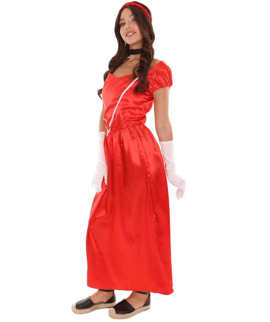 HPO Adult Women's Aristocrat Socialite Dress 20s Costume | Red Cosplay Costume 4 HPO Adult Women's Aristocrat Socialite Dress 20s Costume | Red Cosplay Costume
