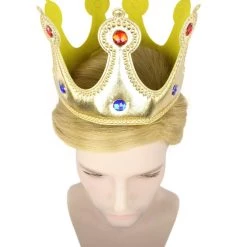 HPO President II Mens Wig W/ Golden Jeweled Crown | Blonde Wig | Premium Breathable Capless Cap