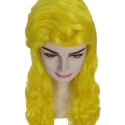 HPO Women's Long Length Side Part Yellow Wavy Cosplay Wig | Premium Breathable Capless Cap 15 HPO Women's Long Length Side Part Yellow Wavy Cosplay Wig | Premium Breathable Capless Cap