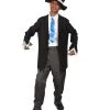 HPO Adult Men's Gothic Zombie Scary Costume | Black Halloween Costume