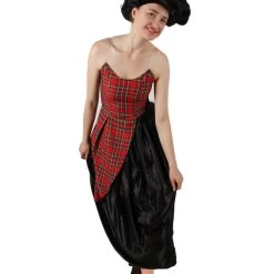 HPO Adult Women’s Christmas Movie Red Black Tartan Checked Couture Costume Men's 16 HPO Adult Women’s Christmas Movie Red Black Tartan Checked Couture Costume Men's