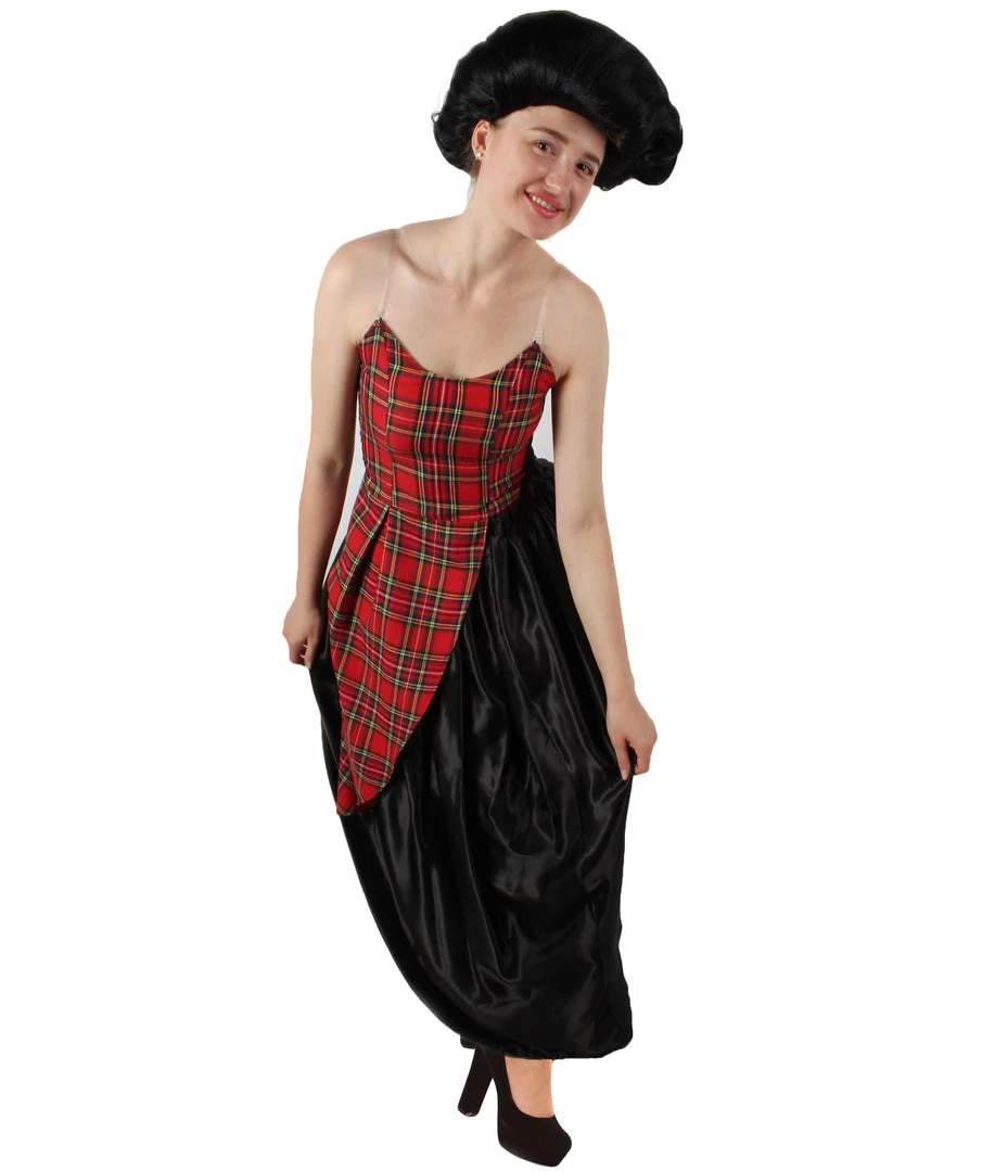 HPO Adult Women’s Christmas Movie Red Black Tartan Checked Couture Costume Men's 8 HPO Adult Women’s Christmas Movie Red Black Tartan Checked Couture Costume Men's