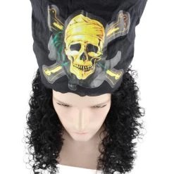 HPO Men's Captain Pirate Mens Curly Wig | Movie Character Cosplay Halloween Wig | Premium Breathable Capless Cap 15 HPO Men's Captain Pirate Mens Curly Wig | Movie Character Cosplay Halloween Wig | Premium Breathable Capless Cap
