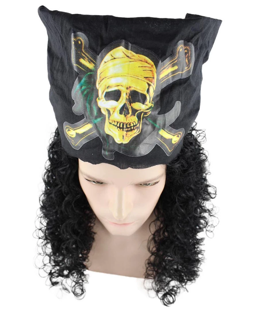 HPO Men's Captain Pirate Mens Curly Wig | Movie Character Cosplay Halloween Wig | Premium Breathable Capless Cap 7 HPO Men's Captain Pirate Mens Curly Wig | Movie Character Cosplay Halloween Wig | Premium Breathable Capless Cap