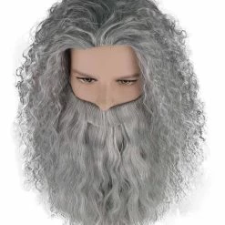 HPO Grey Men's Wig | Wig & Beard For Cosplay Wizard | Premium Breathable Capless Cap