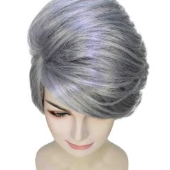 BC Adult Women's Grey Color Straight Updo Trendy Wig 15 BC Adult Women's Grey Color Straight Updo Trendy Wig