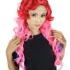 HPO Men's Red-Pink Womens Wig | Character Cosplay Halloween Wig | Premium Breathable Capless Cap