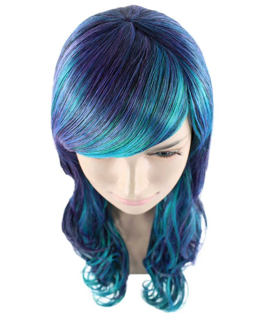 HPO Blended Two-Tone Long Wavy Womens Wig | Long Curly Cosplay Halloween Wig | Premium Breathable Capless Cap 7 HPO Blended Two-Tone Long Wavy Womens Wig | Long Curly Cosplay Halloween Wig | Premium Breathable Capless Cap