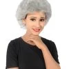HPO Adult Women’s 80s American Sitcom Grandma Short Curly Grey Wig Men's