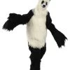 HPO White And Black Panda Costume With Wig & Mask - Long Breathable Synthetic Fibers Bundle