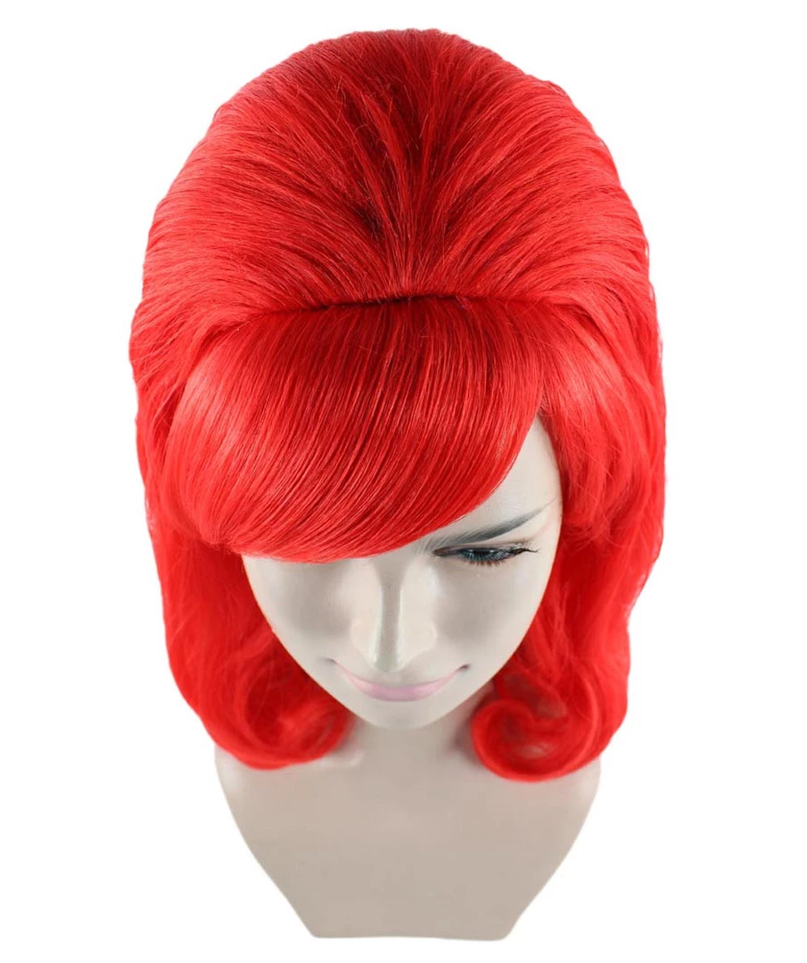 HPO 60's Bouffant Womens Wig | Red Vintage Wig | Premium Breathable Capless Cap Women's 7 HPO 60's Bouffant Womens Wig | Red Vintage Wig | Premium Breathable Capless Cap Women's
