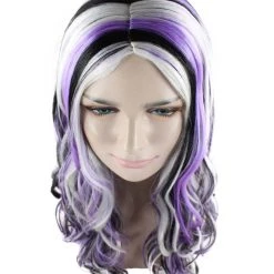 HPO Men's Long Curly Purple Ombre Womens Wig | Stage Event Party Ready Colorful Wig | Premium Breathable Capless Cap 15 HPO Men's Long Curly Purple Ombre Womens Wig | Stage Event Party Ready Colorful Wig | Premium Breathable Capless Cap