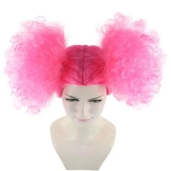 HPO Pink Harlequin Womens Wig | TV/Movie Party Ready Fancy Cosplay Halloween Wig | Premium Breathable Capless Cap Men's