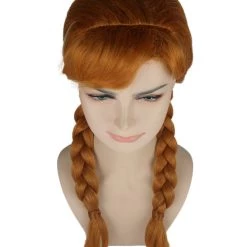 HPO Womens Maiden Wig | Braided Traditional Halloween Wig | Premium Breathable Capless Cap Men's