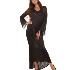 HPO Adult Women's Morticia TV/Movie Costume | Black Cosplay Costume