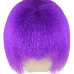 HPO Australian Singer Womens Wig | Neon Purple Celebrity Wigs | Premium Breathable Capless Cap Women's
