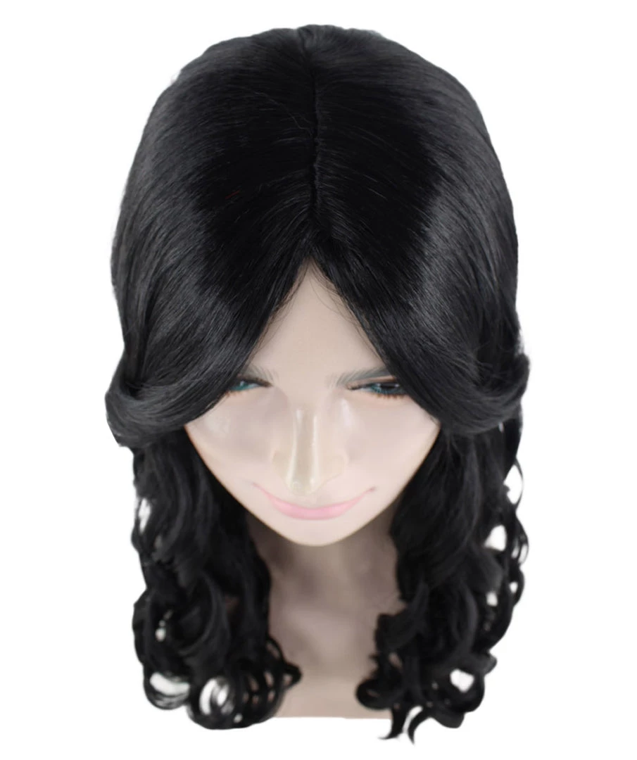 HPO Long Black Wavy Womens Wig | Dramatical Natural Looking Wig | Premium Breathable Capless Cap Men's 7 HPO Long Black Wavy Womens Wig | Dramatical Natural Looking Wig | Premium Breathable Capless Cap Men's