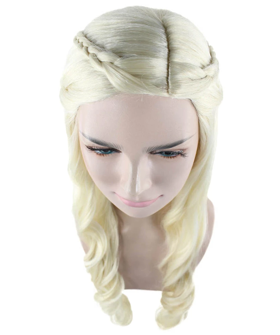 HPO Men's Womens Queen Wig | Blonde TV/Movie Cosplay Halloween Wig | Premium Breathable Capless Cap 8 HPO Men's Womens Queen Wig | Blonde TV/Movie Cosplay Halloween Wig | Premium Breathable Capless Cap